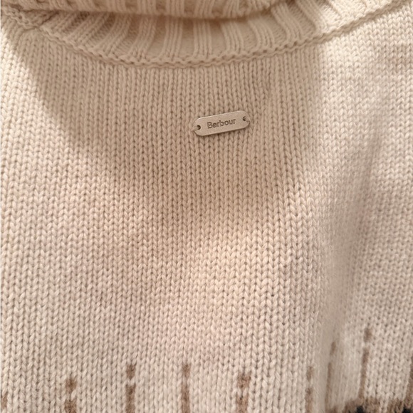 Barbour Cozy Cream and Black Patterned Sweater - Picture 2 of 4